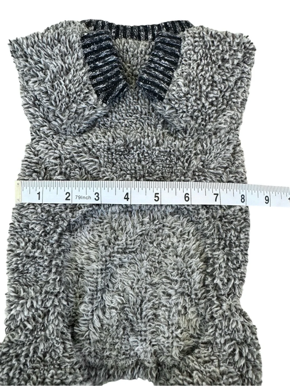 Like New! Dog Fuzzy Pajamas. “Fitwarm” Grey Pet Onesie for Thermal Warmth. Med.